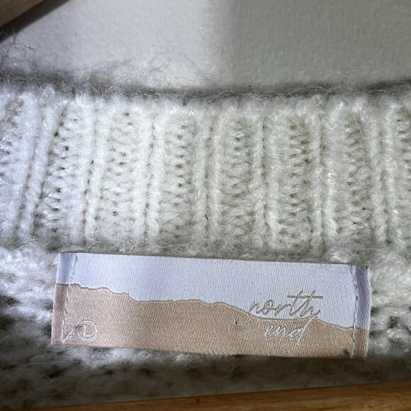 North End Colorblock Chunky Knit Sweater Womens L Multicolor Cozy Southwestern - Picture 8 of 8